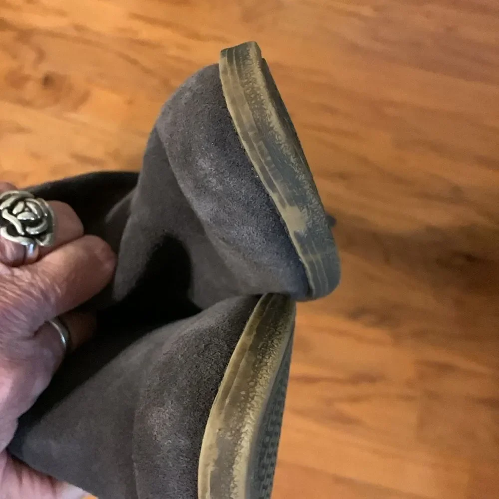Lucky Brand Size 6 gray suede Rayla over the knee riding boot.